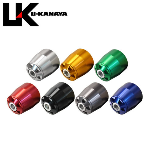  U-KANAYA アルミバーエンド ミディアムウエイト φ22ハンドルバー用 内径14mm 専用